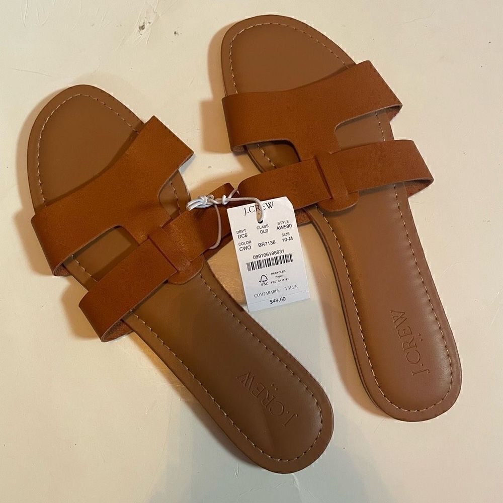 J CREW | beachside slide sandals 10 NWT $50 - Picture 2 of 6